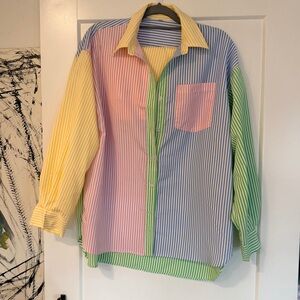 Multicolor Striped women’s shorts set